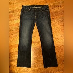 7 For All Mankind Dark Blue Boot Cut Jeans